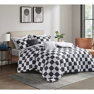 Intelligent Design Lana Checkered Midweight Comforter Set XL Twin Size
